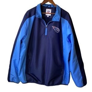 NFL Tennessee Titans Quarter-Zip Pullover Jacket Size XXL